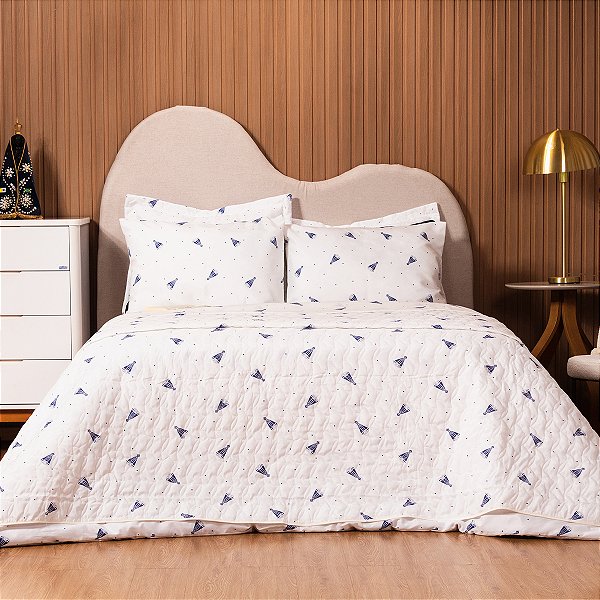 Cobre Leito Nossa Senhora Matelado Queen 3 Peças
