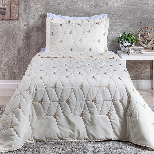 Cobre Leito 2 Peças SOLTEIRO Percal 180 Fios Berlim Palha