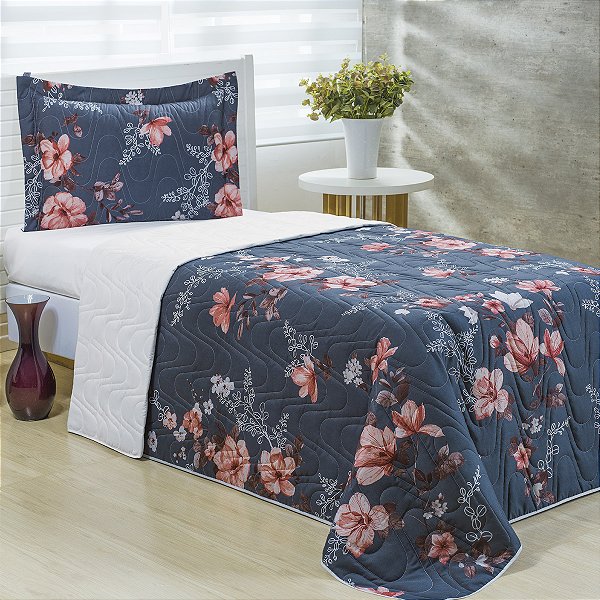 Cobre Leito 2 Peças SOLTEIRO Percal 200 Fios Colori  Colori Prussia