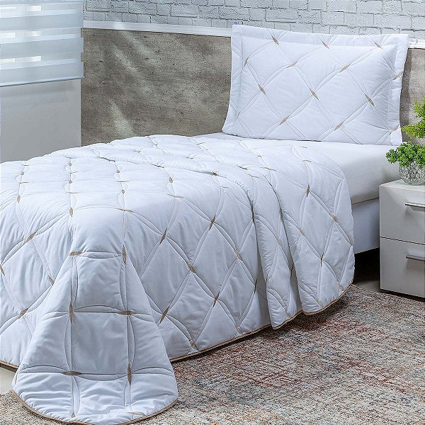 Cobre Leito Unique Solteiro Branco