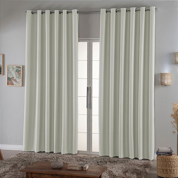 Cortina Blackout 2,70m x 2,50m Em Tecido Requinte Palha