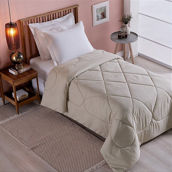 Edredom 1 Peça SOLTEIRO Percal 200 Fios Unique Avelã