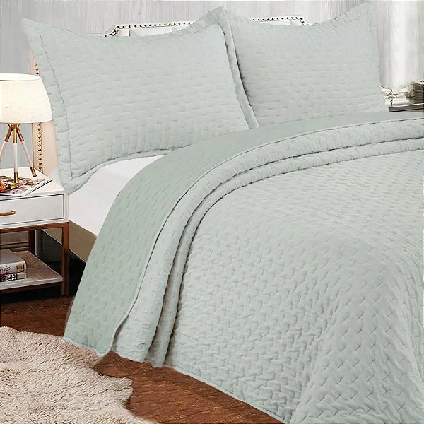 Colcha Queen 3 Peças Classic Mescla Decorativa Elegante