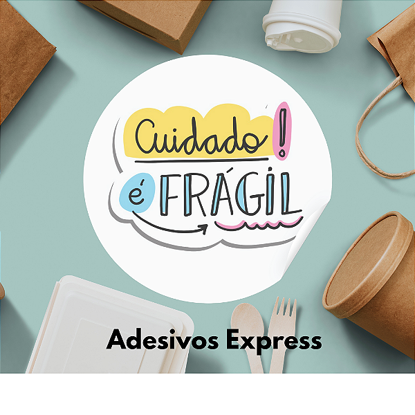 Adesivos cuidado é frágil 1.000 unidades