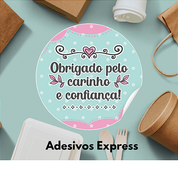 Adesivos pelo carinho 1.000 unidades