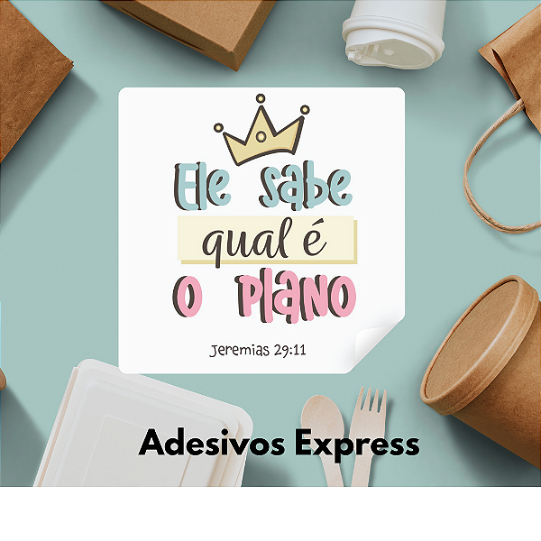 Adesivos ele sabe qual é o plano quadrado 1.000 unidades
