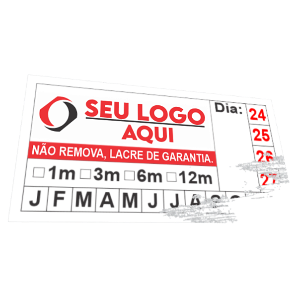 Lacre casca de ovo 2x1cm destrutível Personalizado