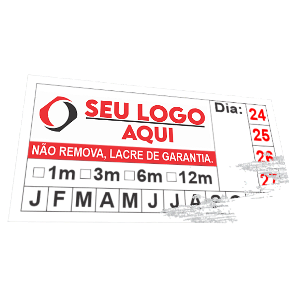 Lacre casca de ovo 2x1cm destrutível Personalizado