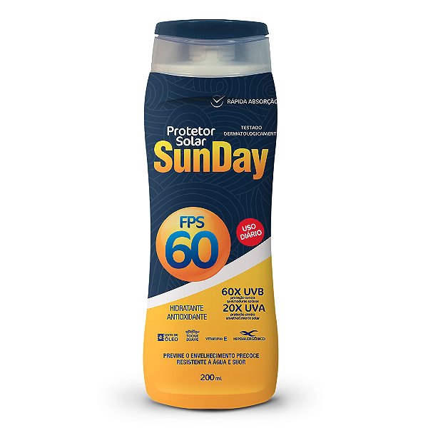 Protetor Solar FPS 60 Corporal SUNDAY 200ML