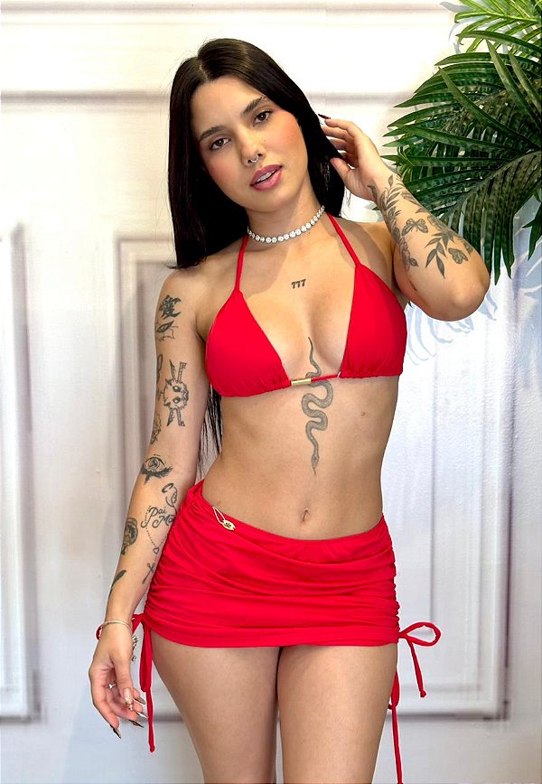 Saia Curta May Vermelha