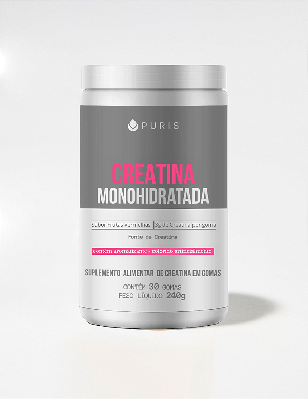 Goma de Creatina Monohidratada - Frutas Vermelhas