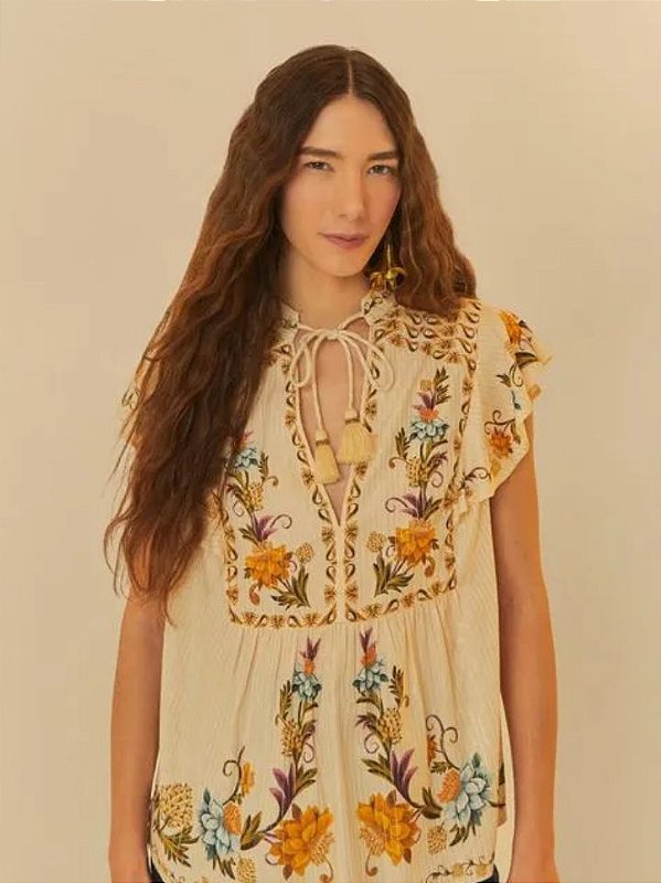 BLUSA FARM BATA FEMININA
