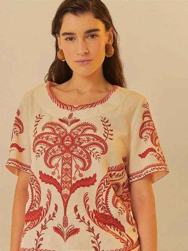 BLUSA FEMININA FARM ESTAMPADO