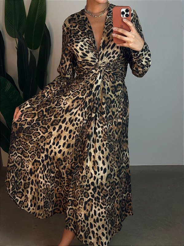 VESTIDO LEOPARDO MIDI 534110