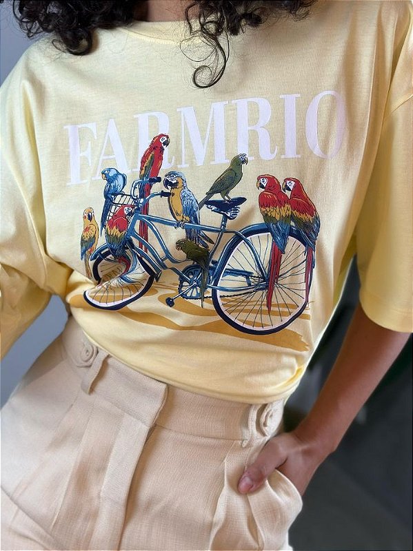 Farm Tshirt Feminina 347440 Amarelo Claro