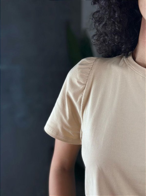 Blusa New Puff 0101006 Bege Duna