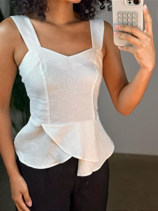 Regata Linho Tecido  G2729 Branco