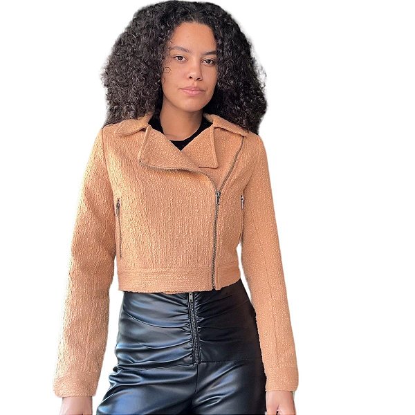 Hit Jaqueta Jeans E Color Fem. H23001i Caramelo
