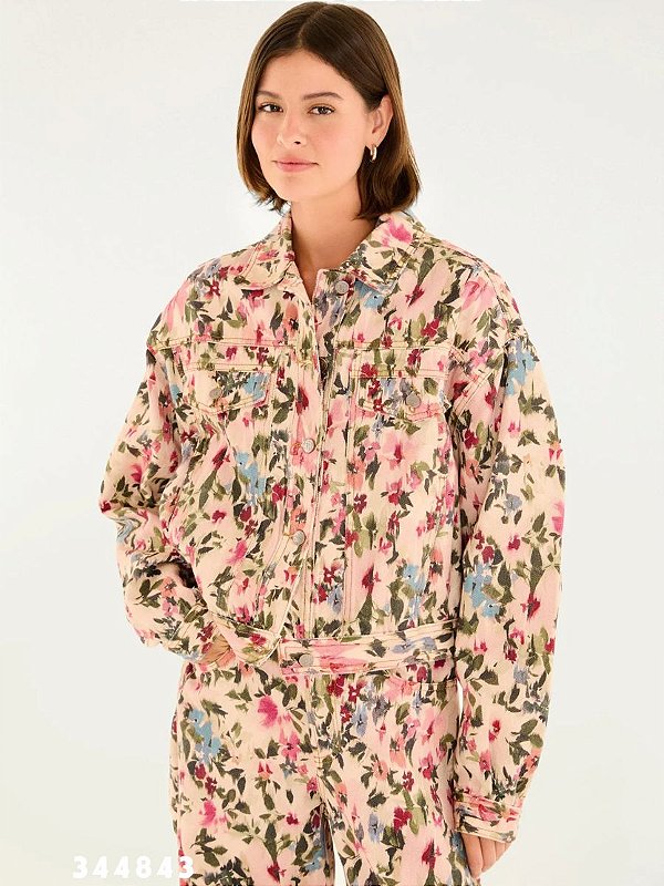 Farm Jaqueta Jeans E Color Fem. 344843 Rose