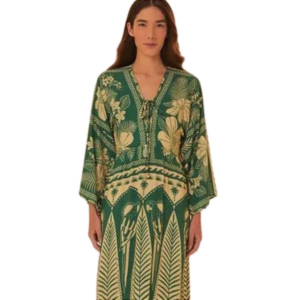 Farm Vestido Longo 328047 Verde