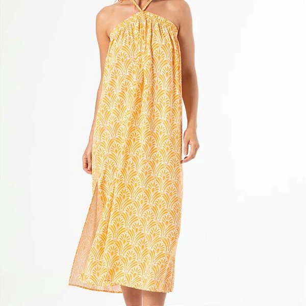 Sly Vestido Midi 523048 Amarelo