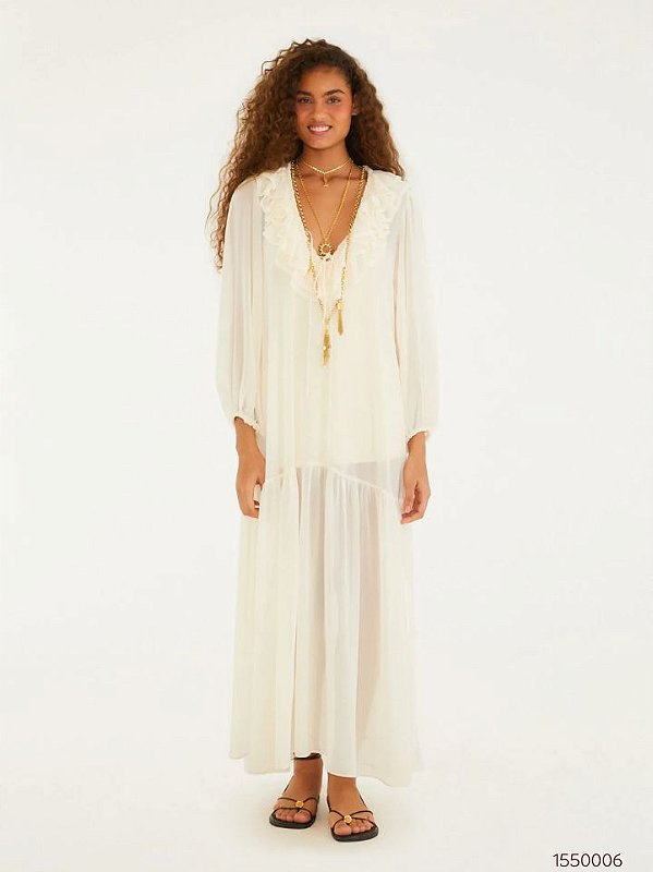 Farm Vestido Midi 349960 Manteiga