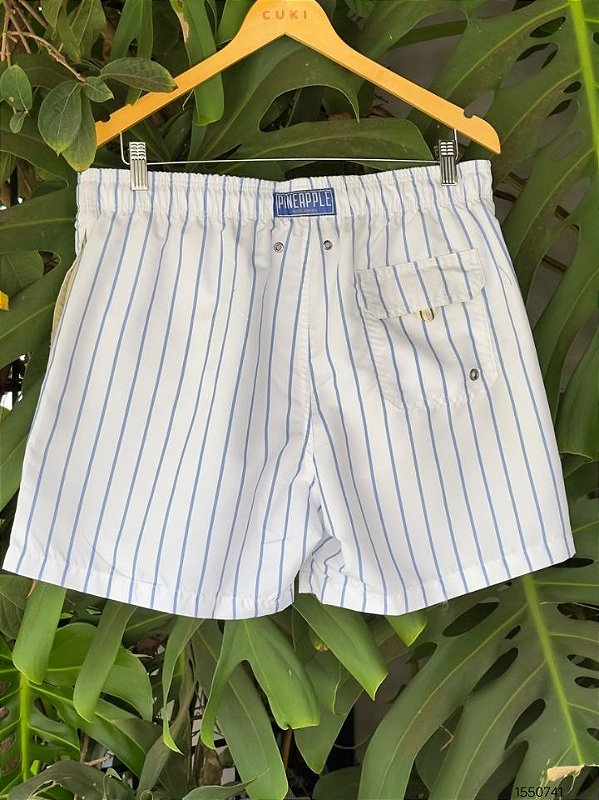 Pineapple Shorts Masc. Praia (Tactel) 19Sh022 Branco
