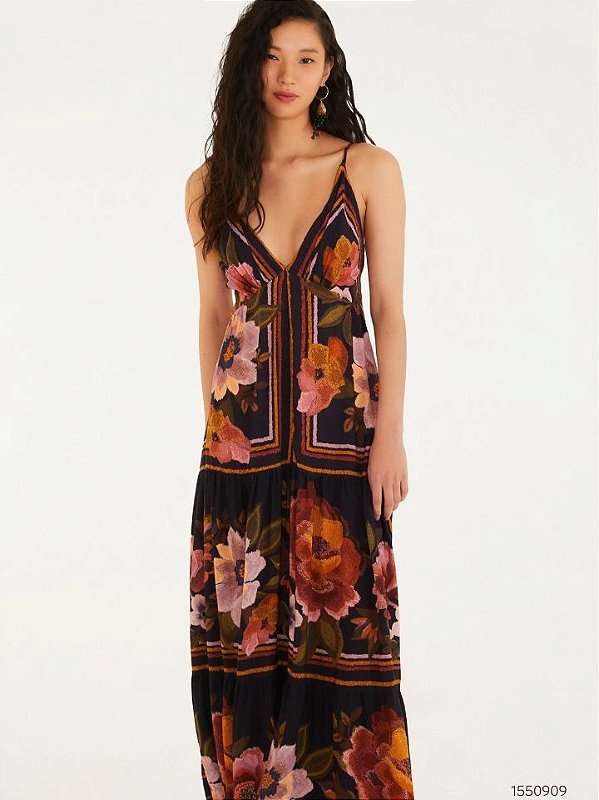 Farm Vestido Midi 346272 Preto