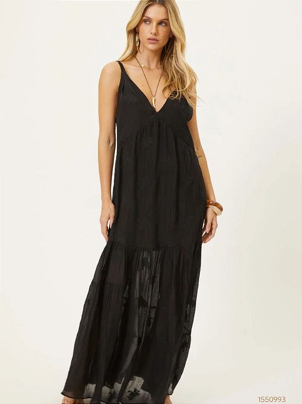 Hit Vestido Longo J26045 Preto