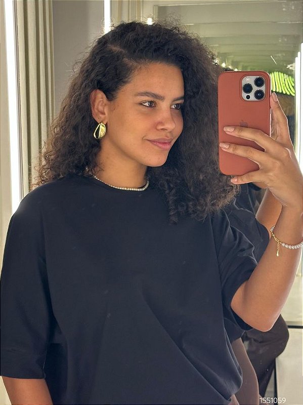 Cuki Blusa Fem Malha M/C  510 Preto