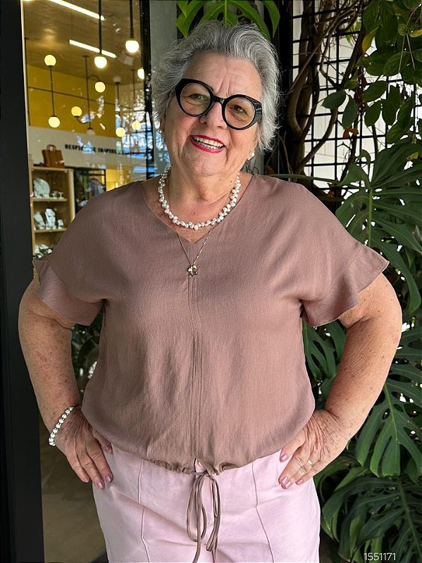 Limiar Blusa Fem Tecido M/C  6249 Preto