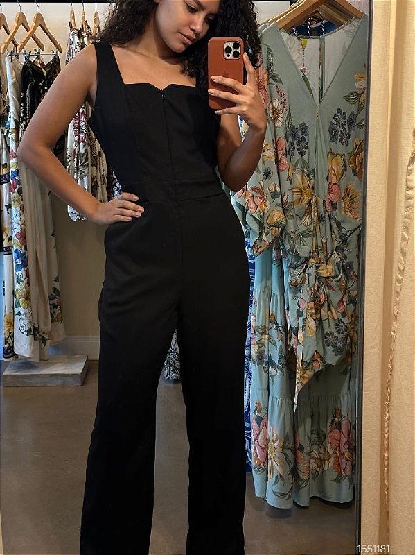 Gatos E Atos Macacao Comprido Fem. G3139 Preto