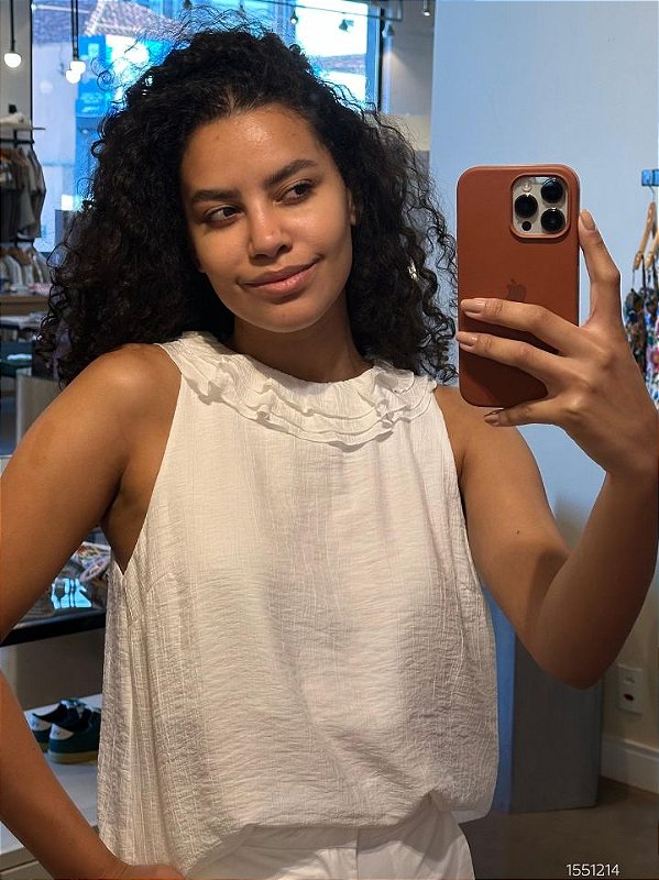 Gatos E Atos Regata Tecido  G3194 Off White