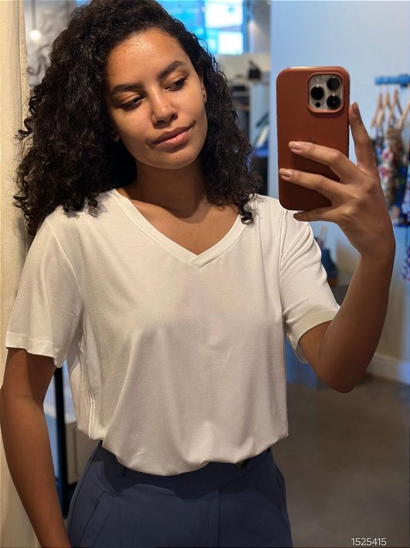 La Qualite-Prima Donna Blusa Fem Malha M/C  1046 Off White