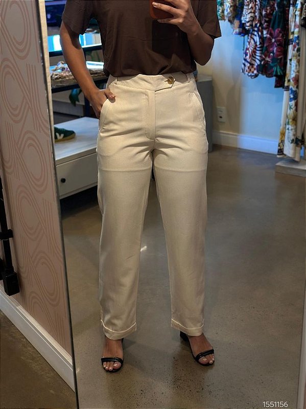 Pele Macia Calca Fem Social(Alfaiataria)  30258 Cru