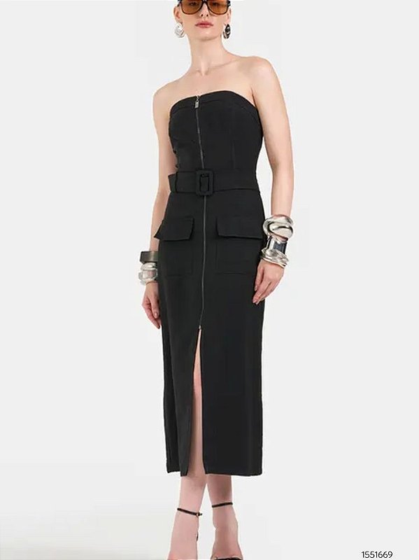 Monnari Vestido Midi Vp5579 Preto