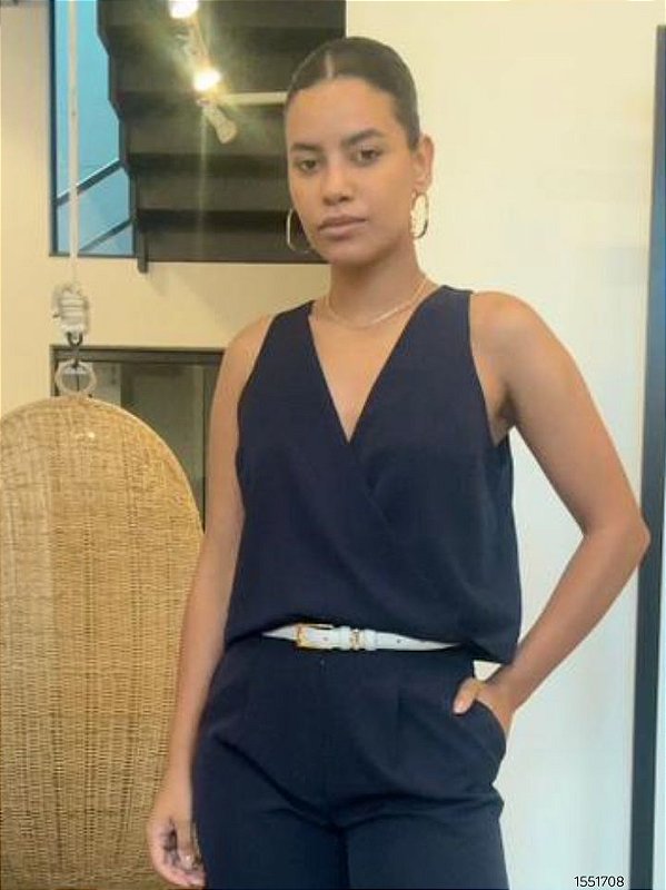 Debora Perin Calca Fem Social(Alfaiataria)  Dp10221 Marinho