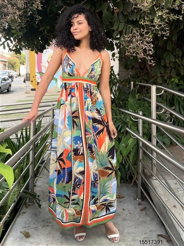 Farm Vestido Midi 347678 Colorido