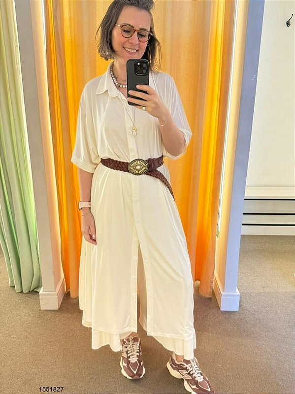 Santa Costura Vestido Midi 060Ves Off White