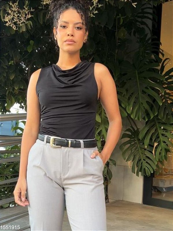 Dress To Regata Tecido  02083364 Preto