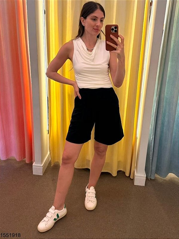 Dress To Shorts E Bermudao Fem Social(Alfaiataria) 04290815 Preto