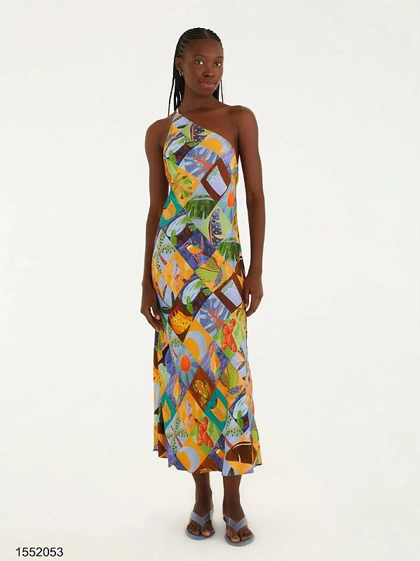 Farm Vestido Midi 347539 Colorido