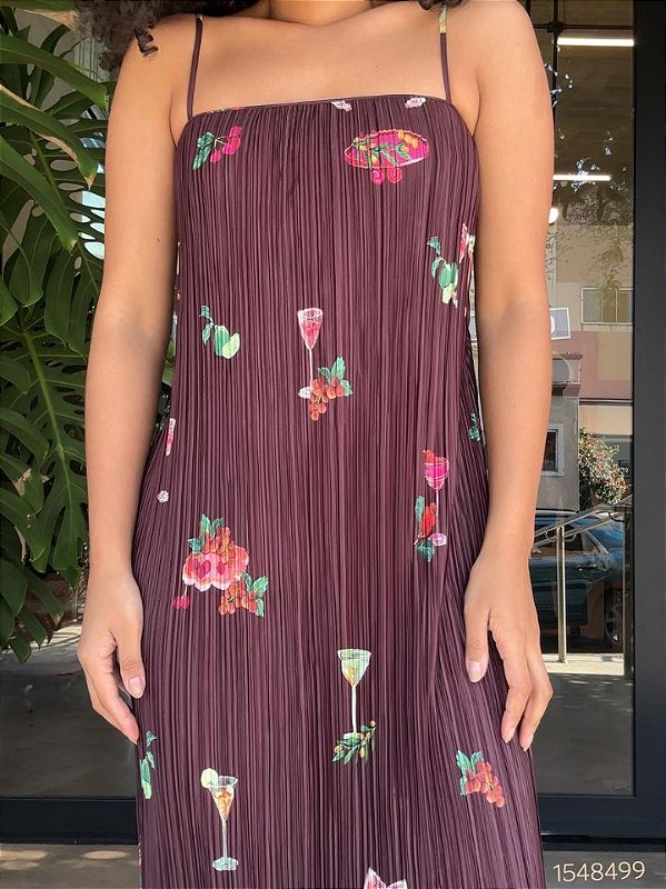 Farm Vestido Midi 346186 Marrom