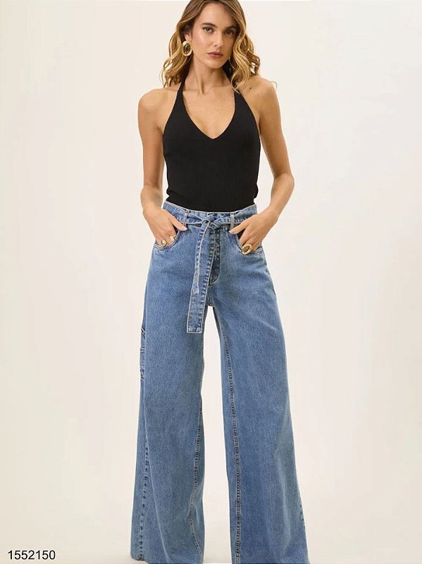 Hit Calca Fem Pantalona  T26008 Used Escuro