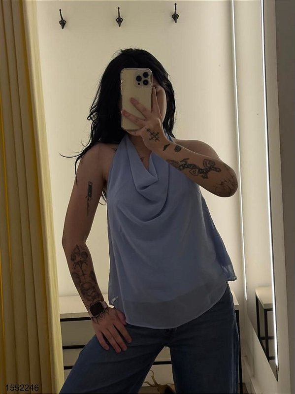 Manaca Regata Tecido  372 Marrom