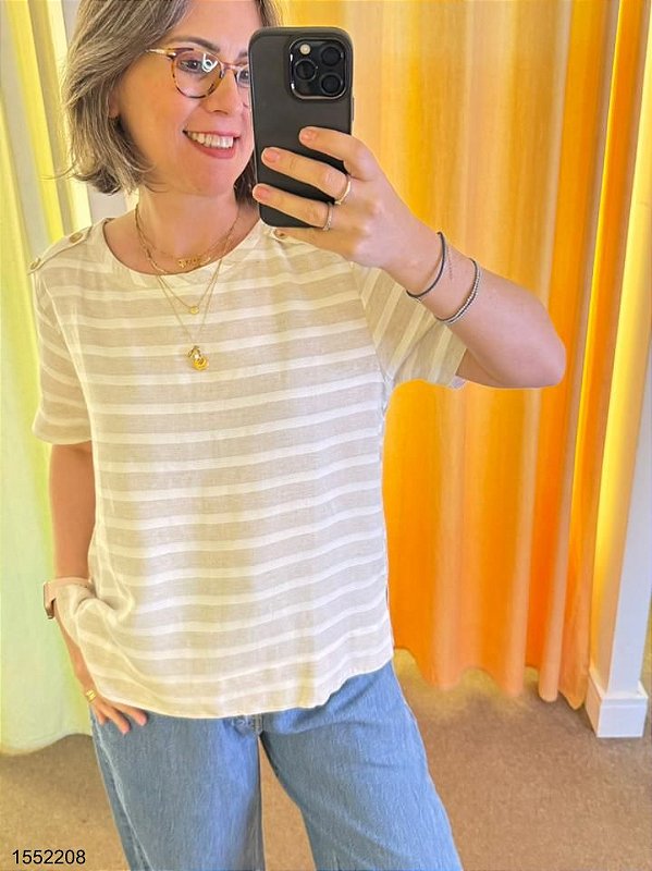 Citta Blusa Fem Tecido M/C  11124 Mescla