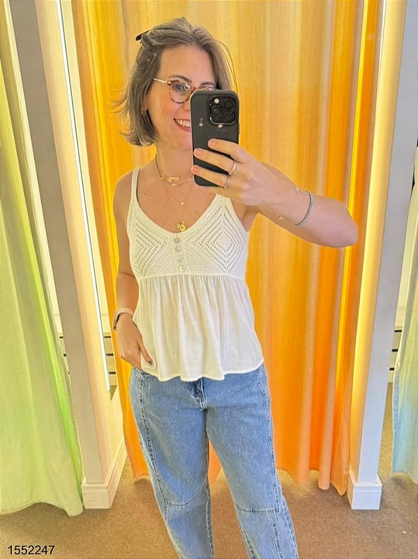 Manaca Cropped Fem  255 Off White