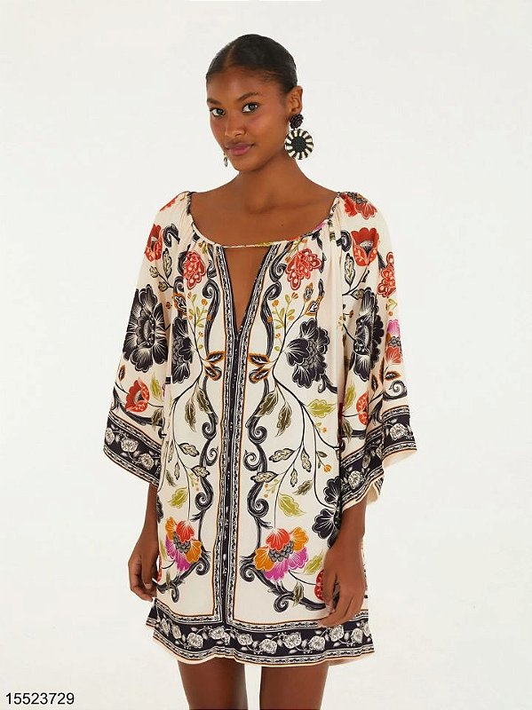 Farm Vestido Curto 345380 Manteiga