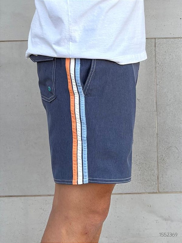 Pineapple Shorts E Bermuda Tactel Com Cos (Board Shorts) 19Bs002 Azul Jeans