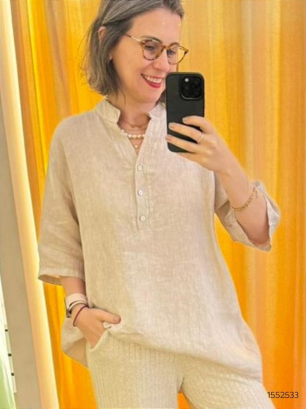 Italy  Camisa Fem M/C  0284 Branco